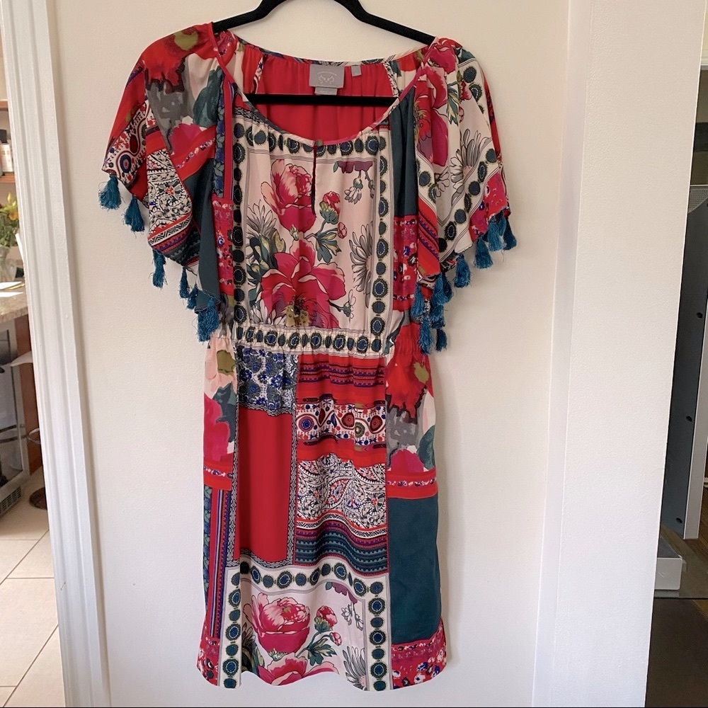 {Anthropologie} Vanessa Virginia Persian Rose Dress